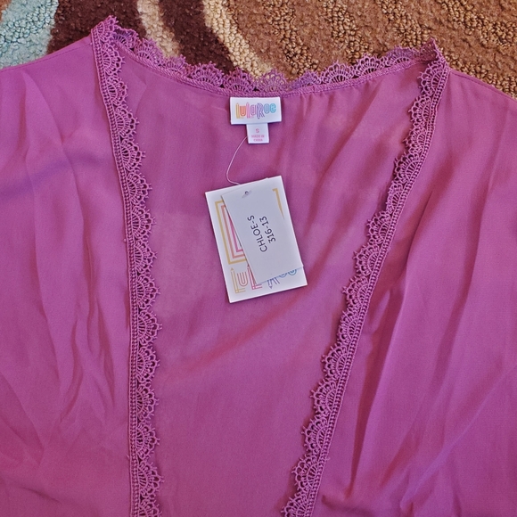 Small Lularoe Chloe, Sheer, Lace, Kimono - Picture 2 of 3